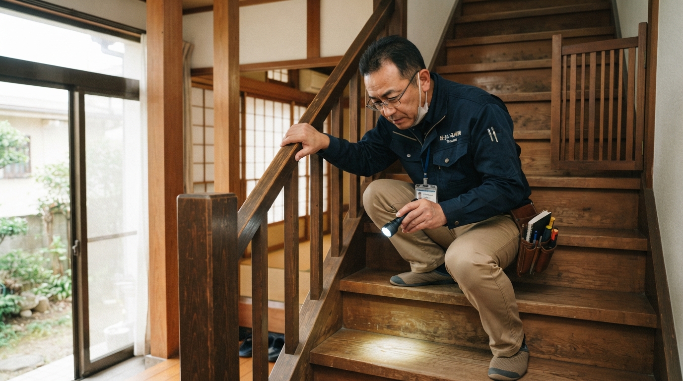 引っ越しで傷ついた「階段・手すり」はリペアで直せる―踏み板のえぐれ・手すりの塗装剥がれを交換せずに修復する方法