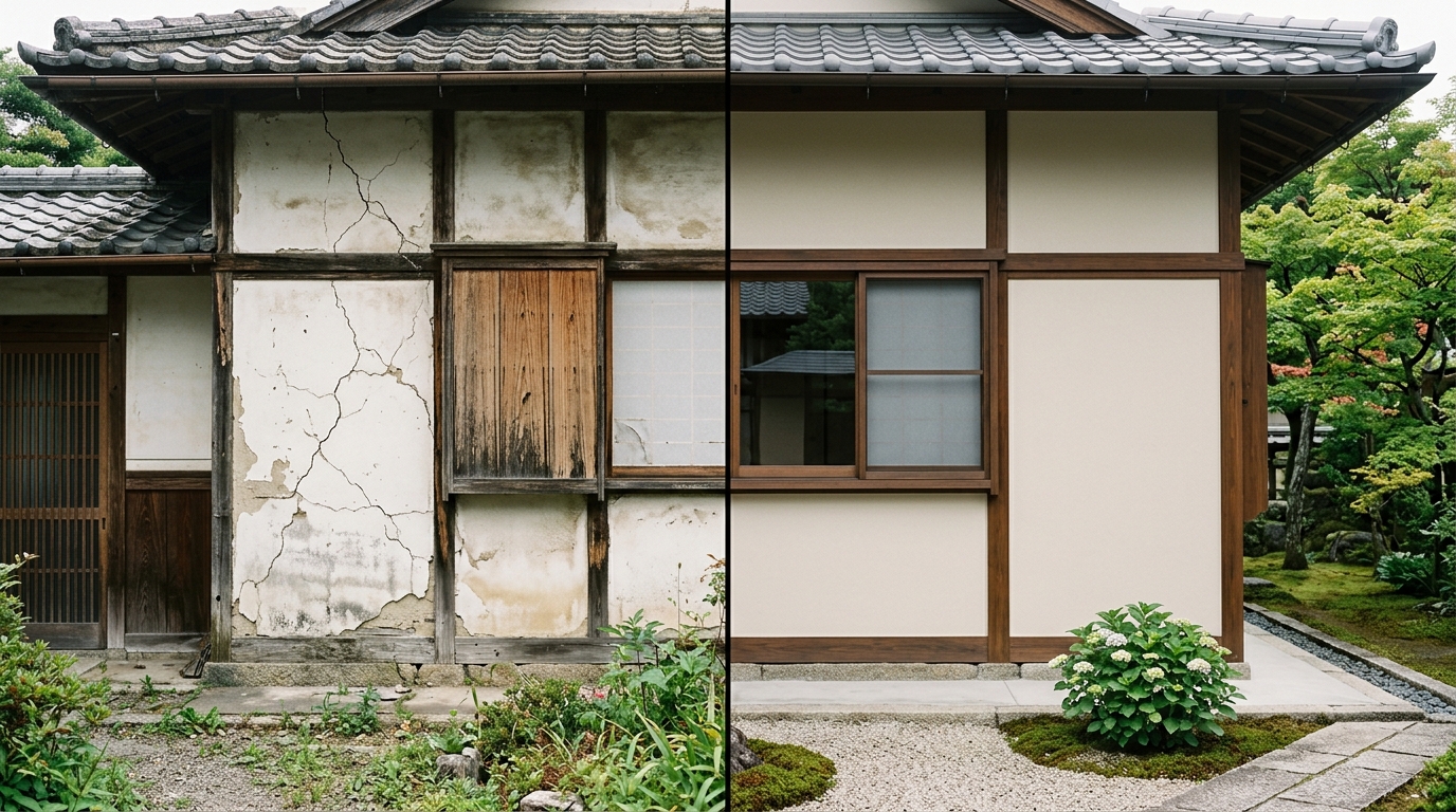 外壁の傷み・塗装剥がれは「足場なし」で直せる範囲がある！部分補修リペアの実務ガイド