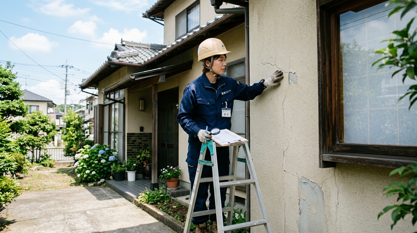 外壁の傷み・塗装剥がれは「足場なし」で直せる範囲がある！部分補修リペアの実務ガイド