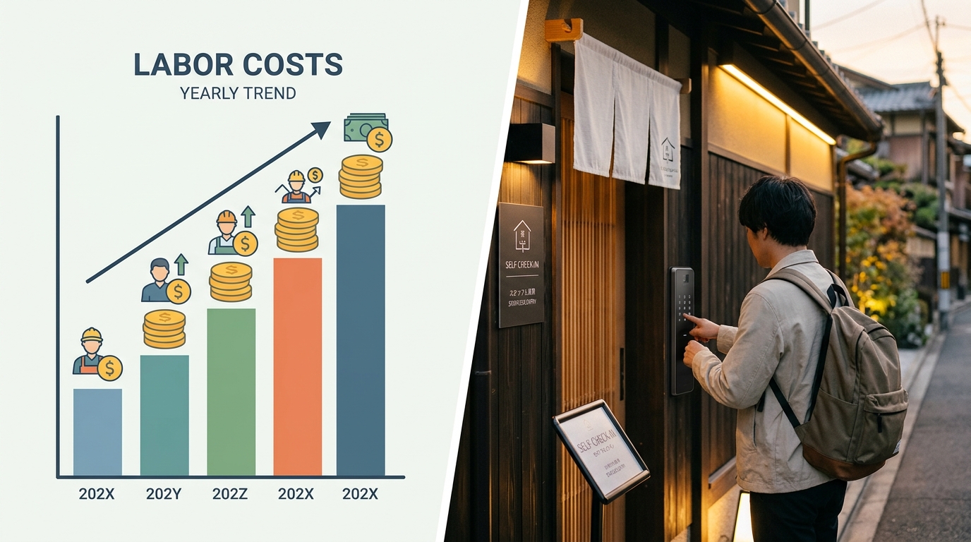 10月の最低賃金引き上げに負けない！民泊の「無人化オペレーション」で人件費上昇を吸収する経営戦略