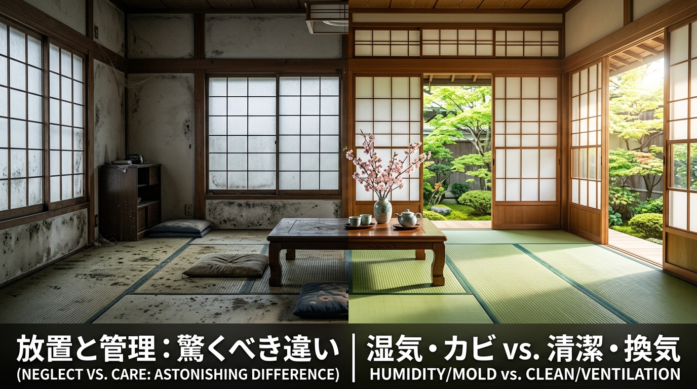 8月の和室はカビとの戦い、畳を守るお手入れ手順と民泊施設での実践管理