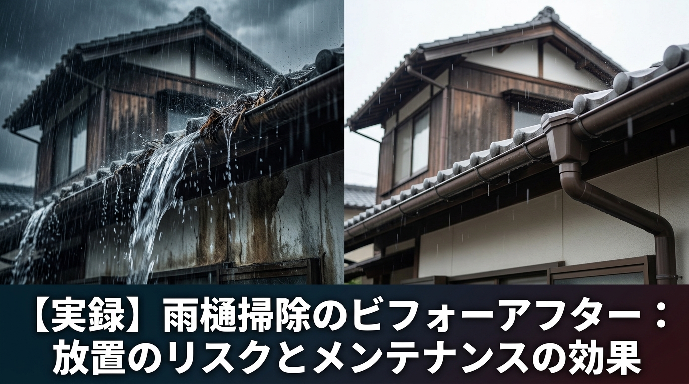 雨樋の詰まり・歪みを放置するとどうなるか？夏の点検と応急処置の実務ガイド