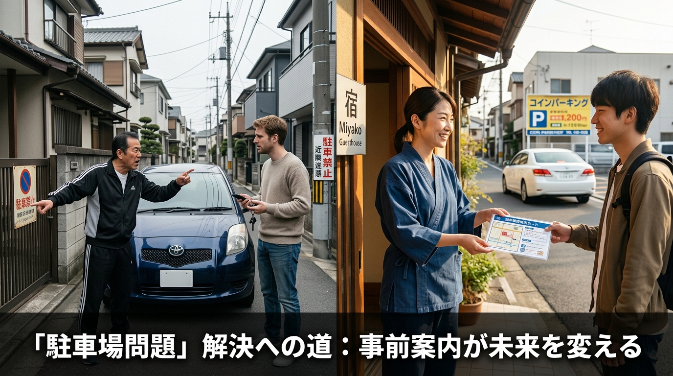 民泊の近隣トラブルで一番多いのは「駐車場」―クレームを激減させる事前案内と近隣対策の実務