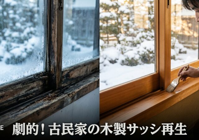 古民家の木製サッシを「交換しない」という選択。結露による黒カビ・水腐れを直して、意匠を残すリペア技術