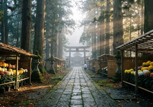 弥彦菊まつりの季節に「早朝の静けさ」を売る。渋滞を避けた神社参拝と地元の朝ごはんで選ばれる秋の宿づくり