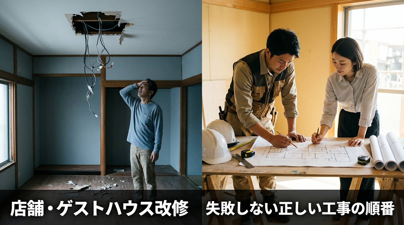 民泊参入前に知っておきたい「リフォームの落とし穴」消防法令・建築基準・届出に対応しないと、工事のやり直しになる理由